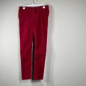 LC Lauren Conrad Corduroy Jeans Women's 8 Low Rise Red Casual Pants